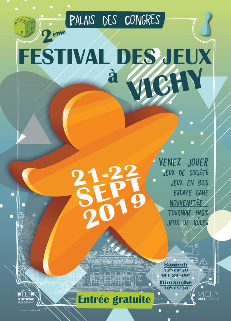 Affiche officielle du Festival des Jeux à Vichy 2019