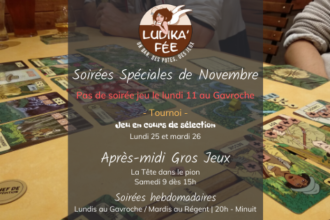 Planning du mois de novembre